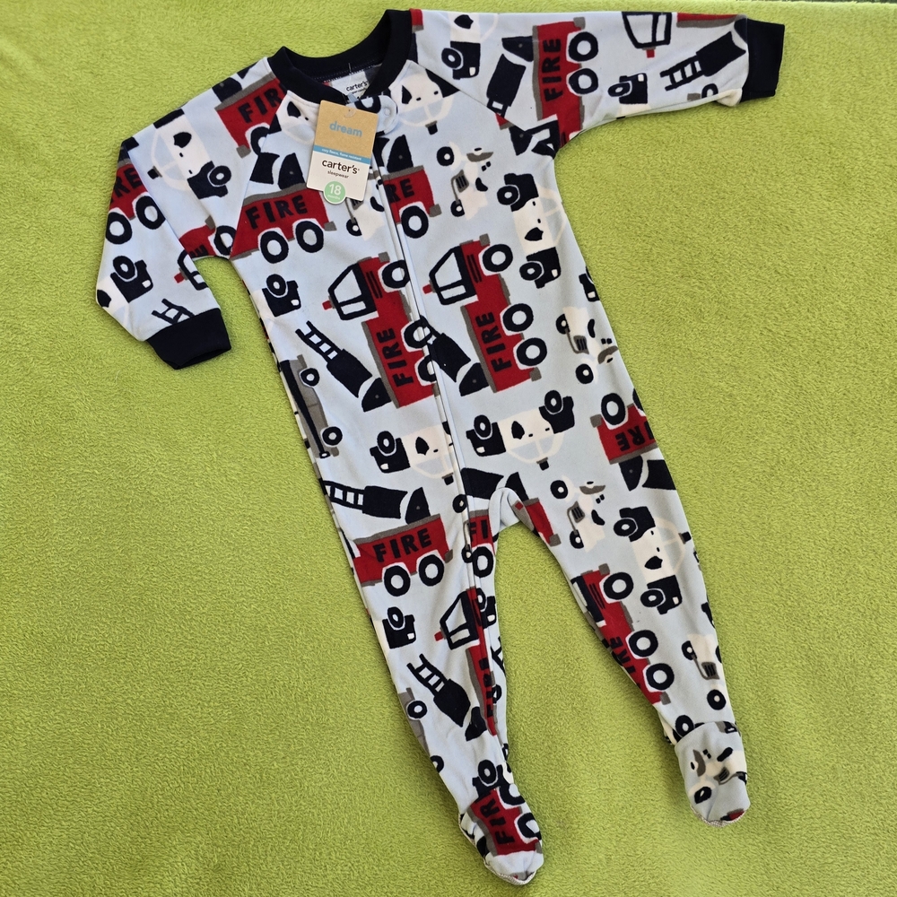 NWT  4T Toddler BOYS FOOTIE BLANKET SLEEPER FIREMAN POLICEMAN RESCUE (Q1)
